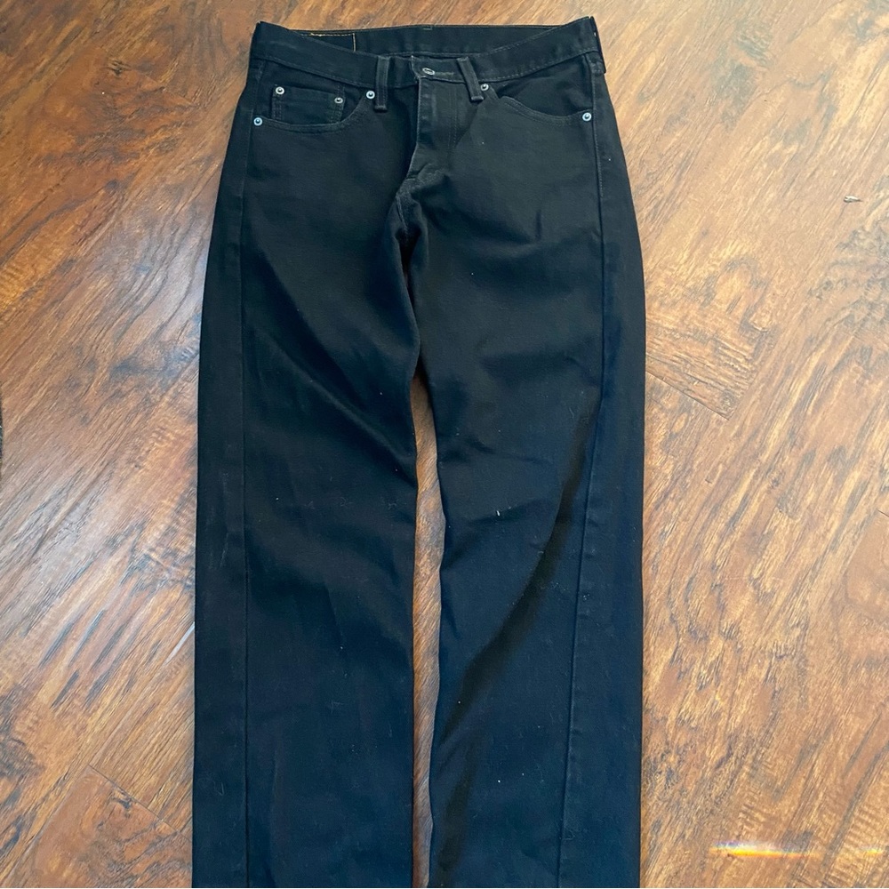 Vintage 90s y2k Levi’s 505 black straight leg jeans.